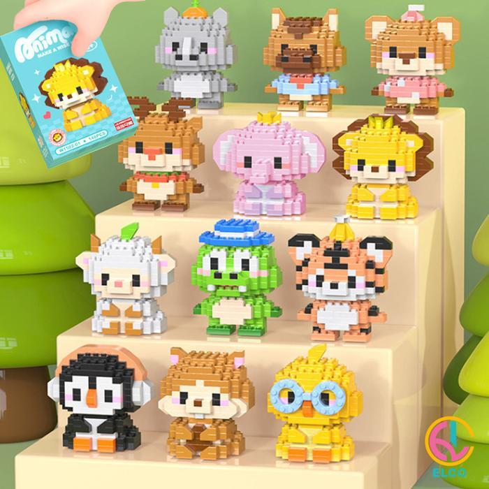 ELCO Micro Lego Bricks Animals L*lebrothers Mikro mini lego karakter animal binatang
