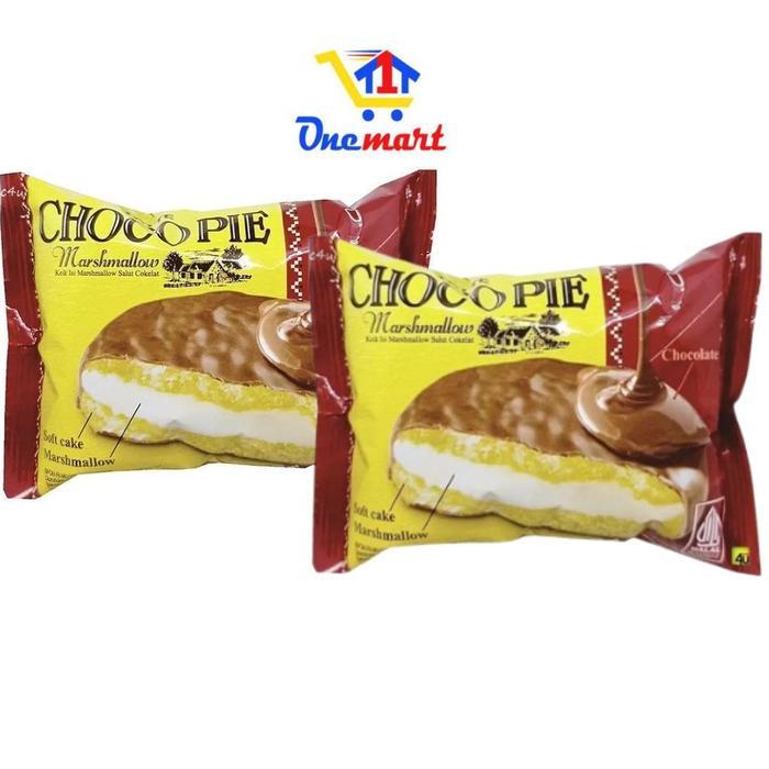 TERBAIK Lotte Choco Pie Marshmallow Soft Cake 28 gram Eceran Satuan - Snack Coklat Enak