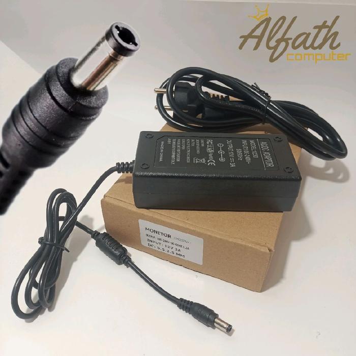 Ada Stok Adaptor Charger Monitor Armageddon PF22H 12V 3A Bonus Kabel Power Computer Laptop
