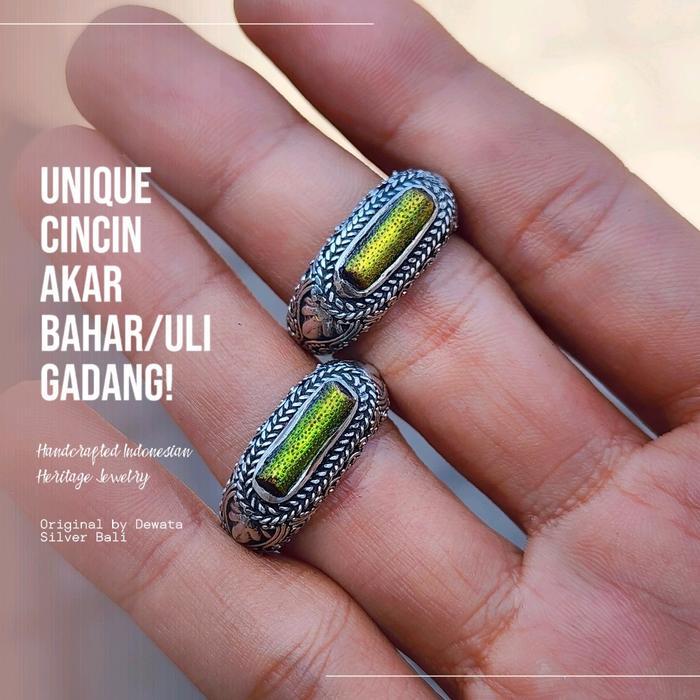 Virlokina- Uli Gadang Asli Akar Bahar Kualitas Super New Zealand Cincin Ring Pria Wanita Aksesoris