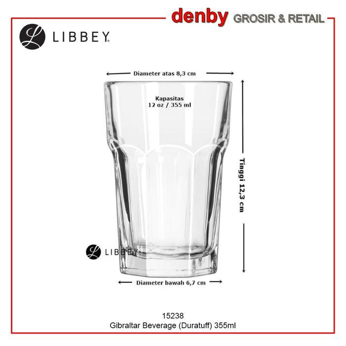 LIBBEY Gelas Kaca Gibraltar Beverage 355ml 15238