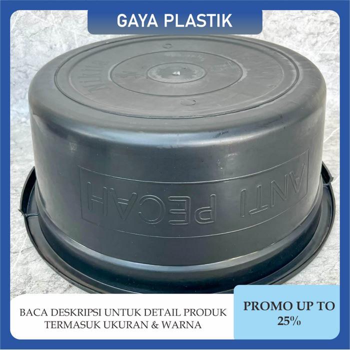 Diskon [ 2 Pcs ] Bak Air Karet 20L Warna Hitam Anti Pecah Jolang Penampungan Air Bahan Tebal Ember