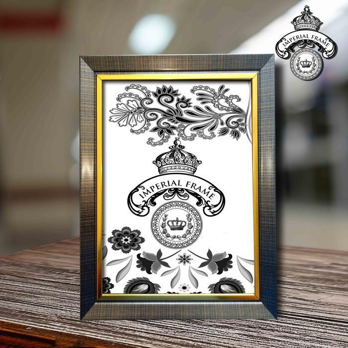 Bingkai Frame Figura Foto Coklat Gold A4 ( 21x30cm)