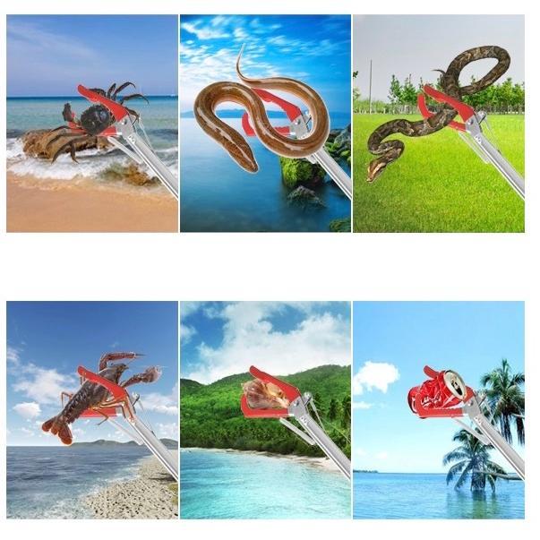 Tongkat belut/penjepit belut ular /alat penangkap penjepit bahan stainless kuat 75cm