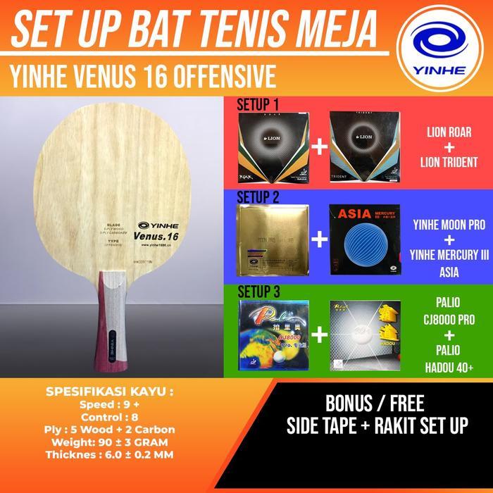Paket Bet Pingpong Yinhe Venus 16 Carbon