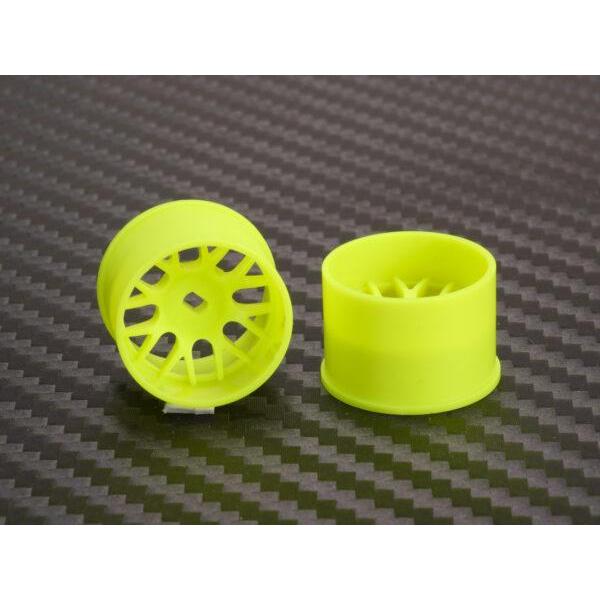 Velg Belakang Mini-Z AWD BBS Machine Cut R14 Kuning untuk RC Drift