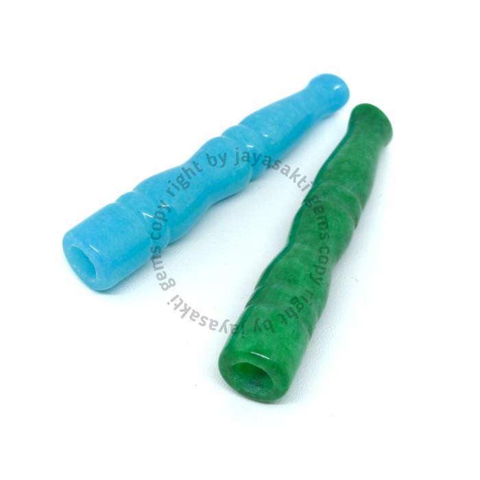 Pipa Rokok Batu Giok Asli Natural Batu Akik
