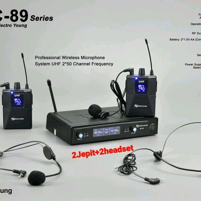 Microphone Electro Young Mc89 Jepit Headset Microphone Original Mc 89