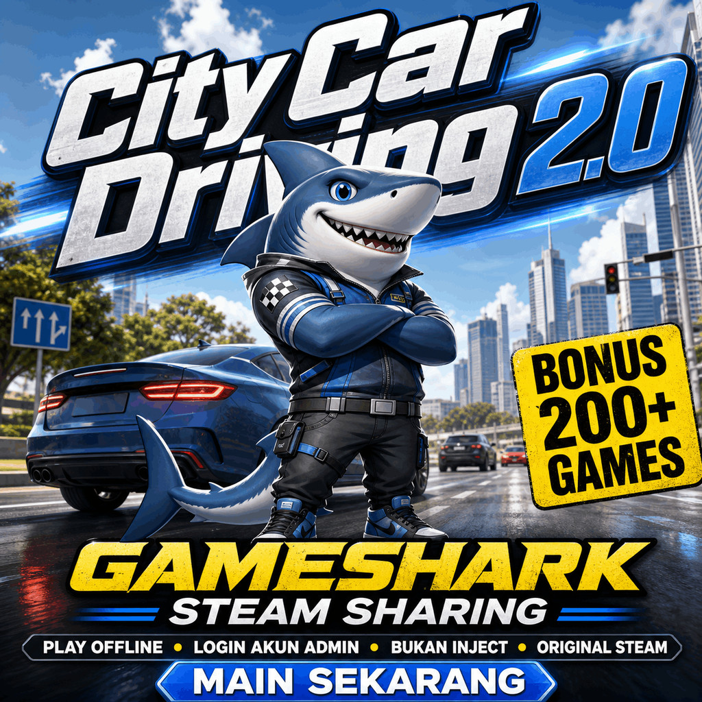 City Car Driving 2.0 PC Steam Sharing Game Digital Akses Offline Download Install Windows Laptop Kom