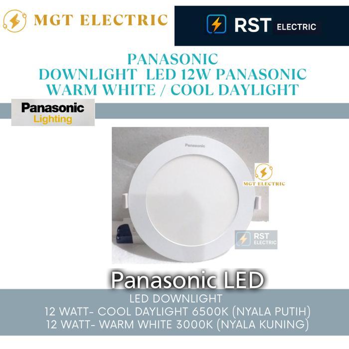 PANASONIC Downlight LED Panel Slim 12 Watt / PANASONIC DOWNLIGHT BULAT 12W