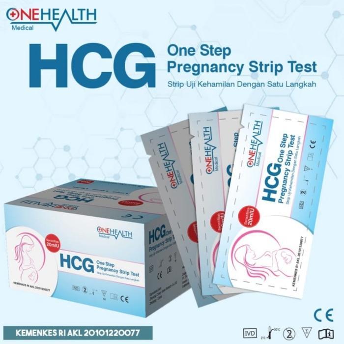 Terbaru Onehealth Hcg Pregnancy - Test Pack Strip Alat Cek Kehamilan Isi 50 (1 Box)