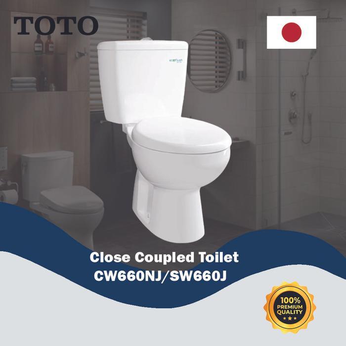 TOTO Closet Duduk CW 660 NJ With Eco Washer (Tutup Pelan)