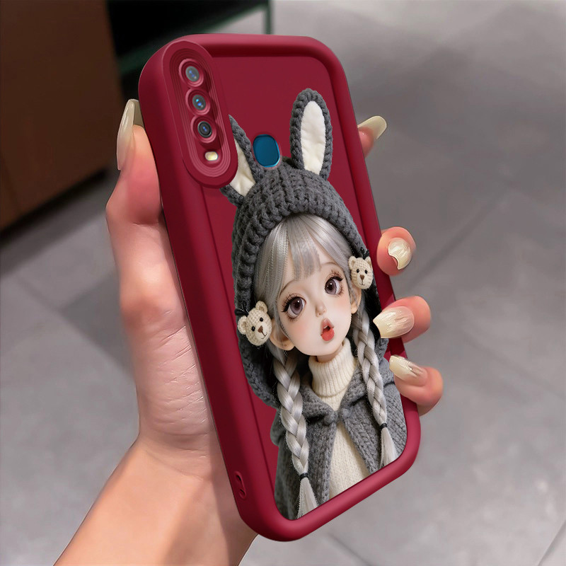 Casing Hp untuk VIVO Y12 Y12i Y15 Y17 Y3 Y3s Case Casing pola figur anime Kesing Tianyan Soft Shell 