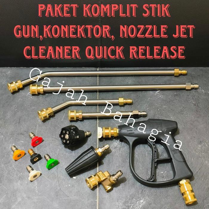 Paket Gun Jet Cleaner Quick Release Sambungan Konektor Nozzle Steam