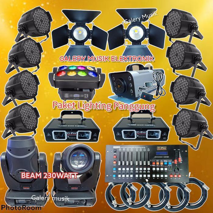 PAKET LAMPU PANGGUNG LIGHTING PROFESSIONAL EVENTS,DJ,DISCO,GEREJA,DLL