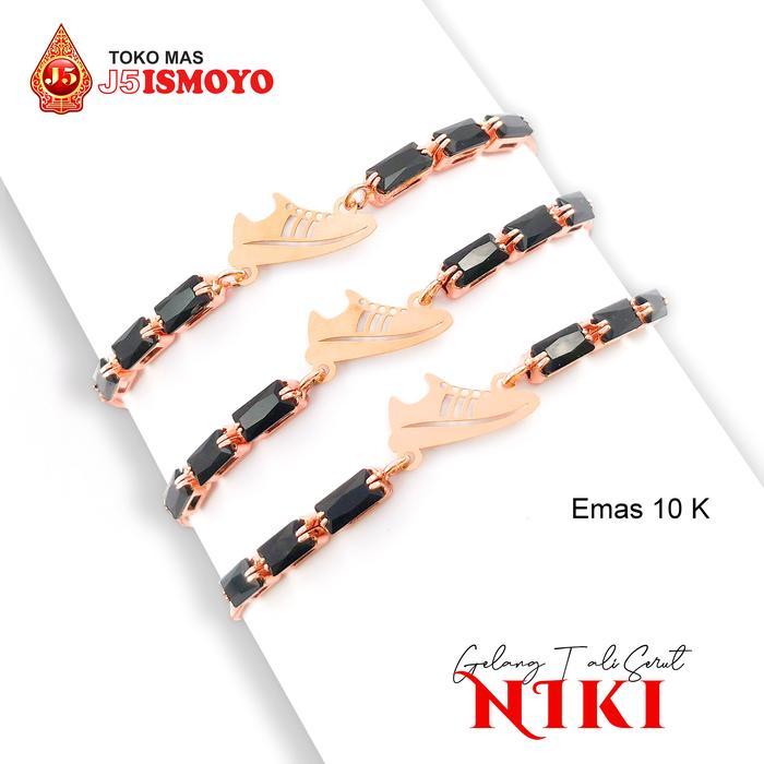 Gelang Tali Serut Kombinasi Emas Mas Niki J5 Ismoyo