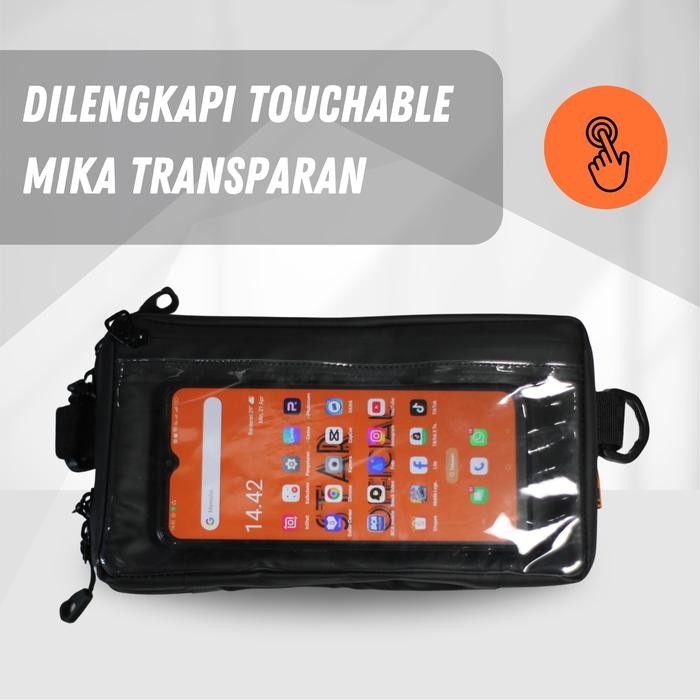 Top HZ-VALEN Cluthcbag Handbag Slingbag Wateroof Premium Transparan Bag Pria