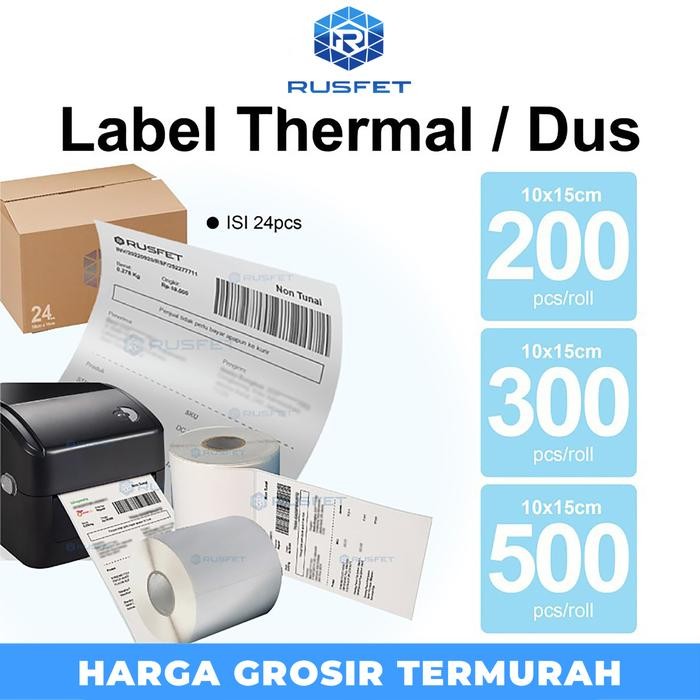 

Label Thermal Sticker Kertas Printer Resi Stiker Barcode POS DUS