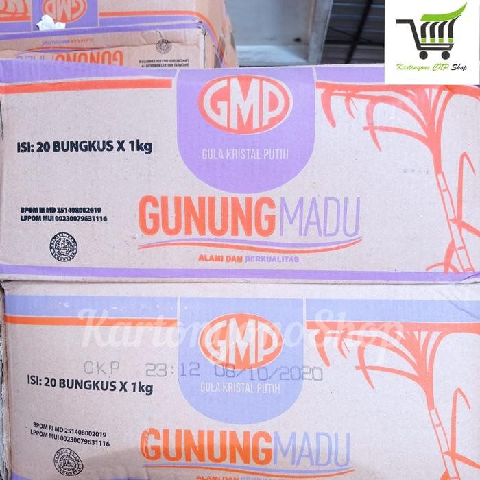 GMP Gula Pasir 1kg Gula Gunung Madu Per Dus isi 20bks best seller
