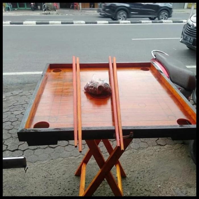 (Best) Mainan Anak" / Dewasa / Meja Tusot Set / Bilyard Kayu / Gosend , Grab