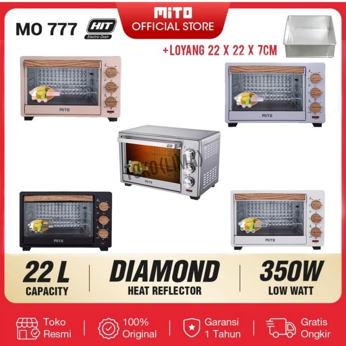 Ready Oven Listrik Mito HIT MO 777 Kapasitas 22 Liter Oven Mito 777 HIT