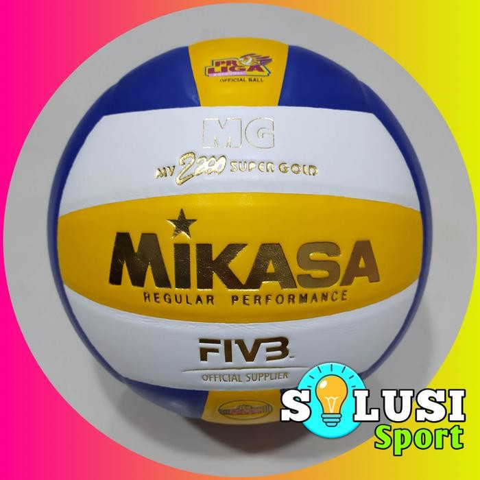 Bola Voli Mikasa MV 2200 MV2200 Super Gold Original