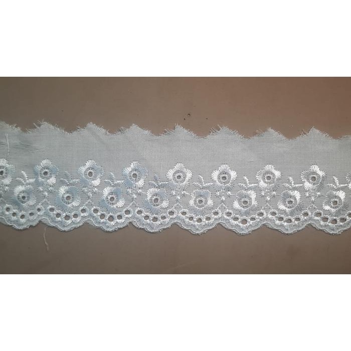 Terlaris Renda Katun lebar 6 cm/Kain Renda Bordir Katun - (TC 8242) SALE