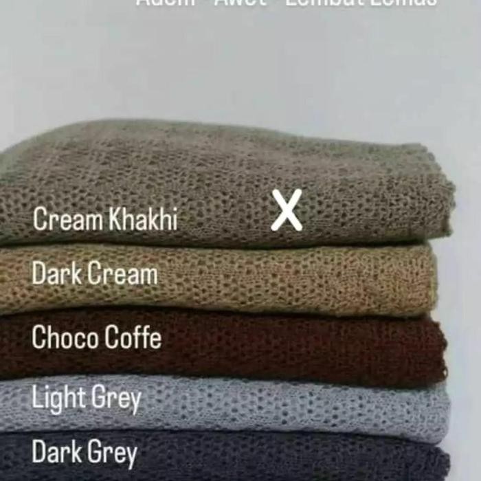 ow1p- Pasmina Instan Polos Warna Bahan Premium Rajut Hijab Murah Aleyda