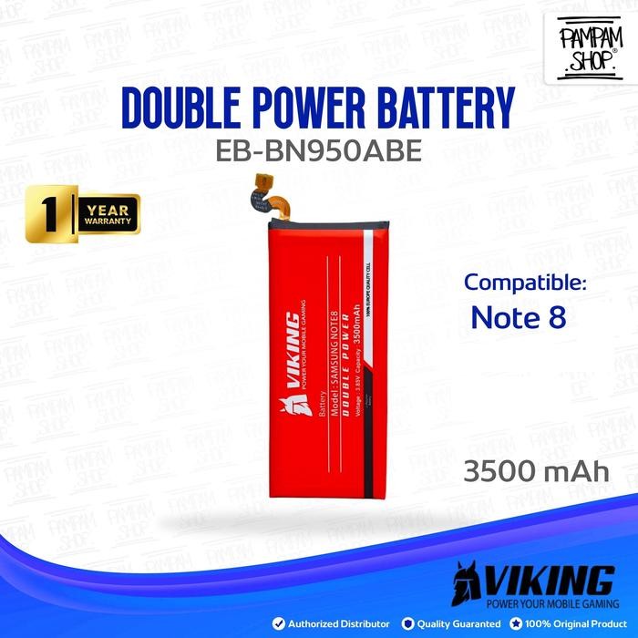 VIKING Baterai Double Power Compatible for Samsu Galaxy Note 8 N950 EB-BN950ABE N950F N9500 Ori