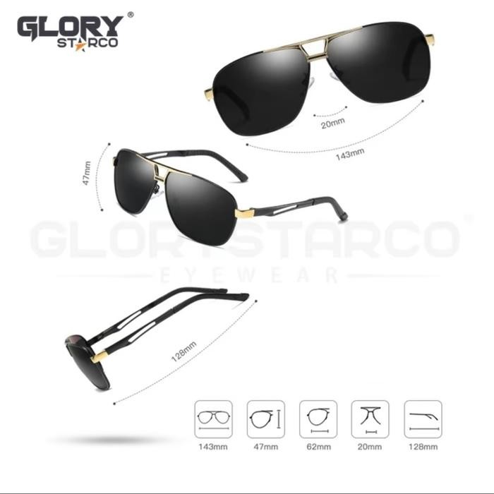 Kacamata Hitam Pria Keren Polarized Original Sunglasses Lensa Anti Silau Kelas Premium 8521 Eyewear