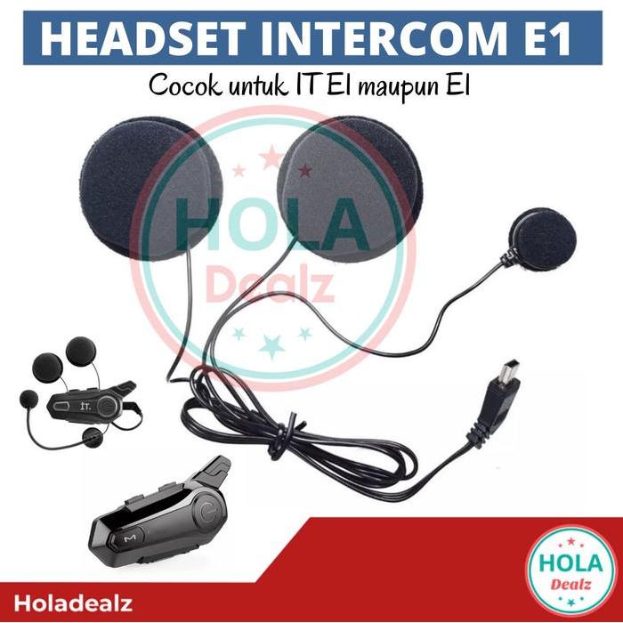 ASLI SPAREPART SET IT INTERCOM E1 BLUETOOTH HELM SET INTERCOM E1 READY STOCK