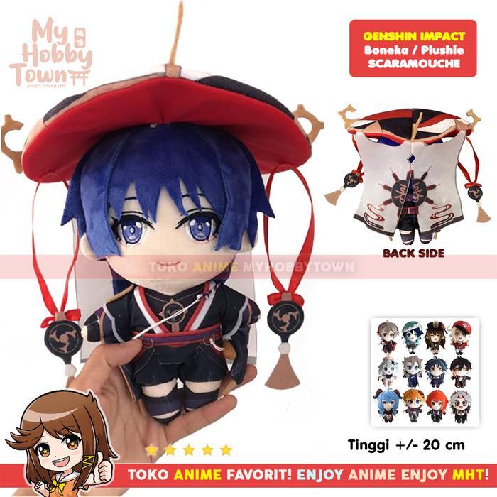STOK TERBATAS  BONEKA ANIME KARAKTER SCARAMOUCHE INAZUMA PLUSHIE DOLL TERJANGKAU