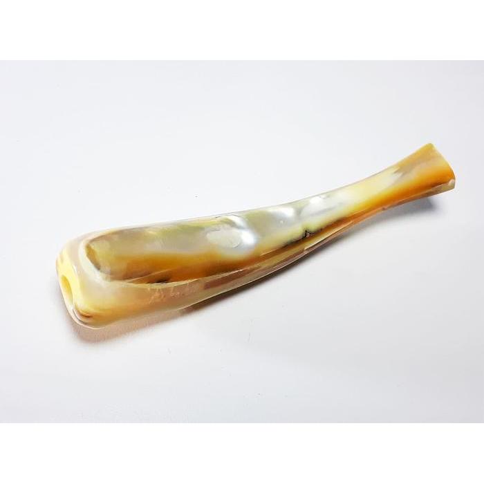 xm21- Vee Pipa Rokok Kerang Mutiara Laut Asli Gading Motif