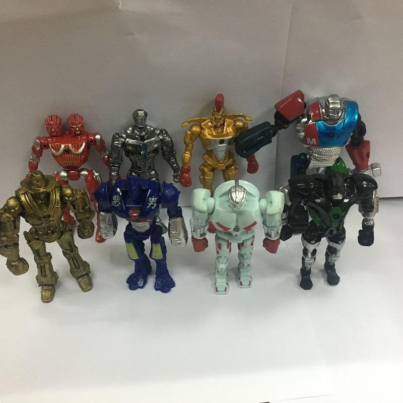 8pcs/Set 13cm Anime Real Steel Zeus Atom Midas Adam Raider Robot Model Toys Gift Action Figure Colle
