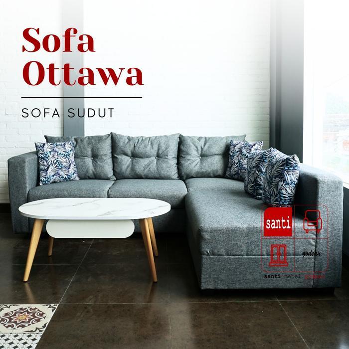 Sofa Sudut Minimalis Set Meja Ottawa Scandinavian - ottawa