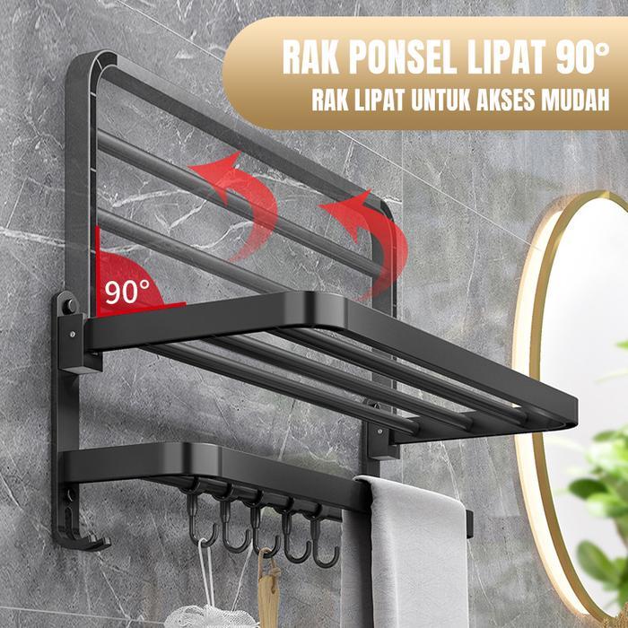 Toto Indo - Gantungan Handuk Dapat Dilipat /Rak Handuk Dinding / Rak Handuk Kamar Mandi/ Rak
