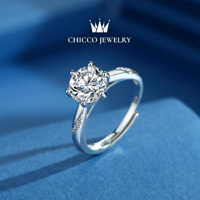 nq0q- Chicco Jewelry Cincin Berlian Wanita Versi Korea Elegan Dan Mewah Cincin Couple