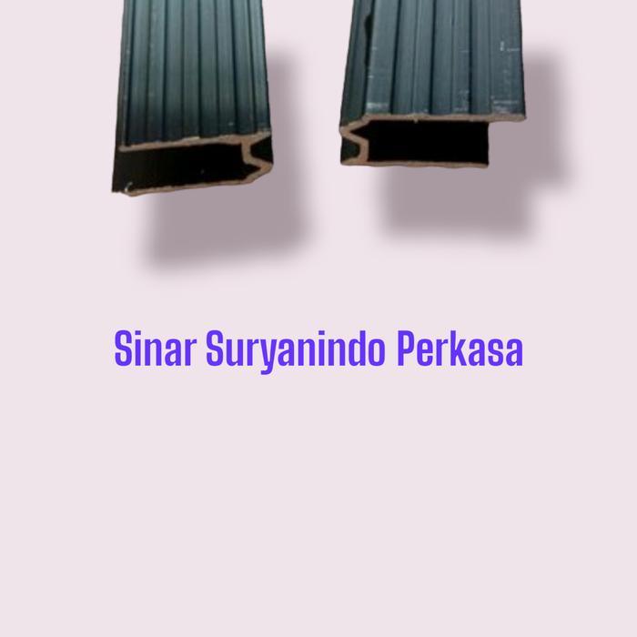 Lis U aluminium hitam Hardcase Siap Kirim