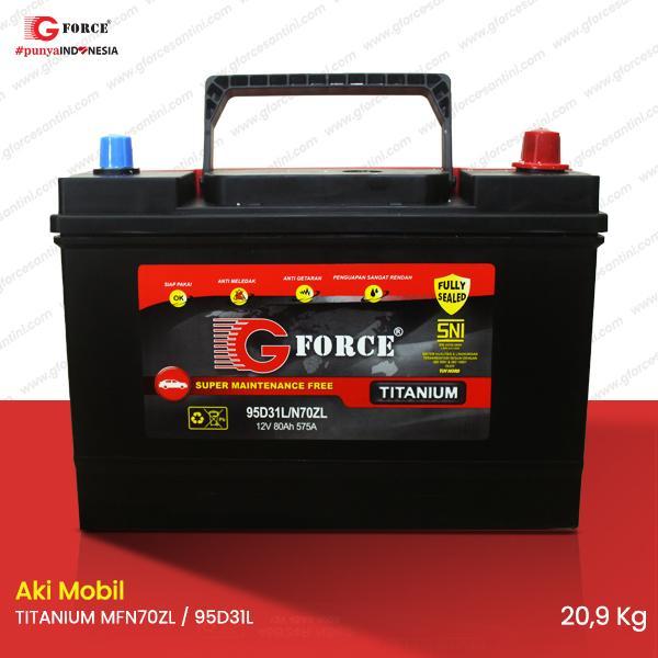 Ready G Force MF N70ZL / 95D31L TITANIUM - Aki Mobil Bebas Perawatan
