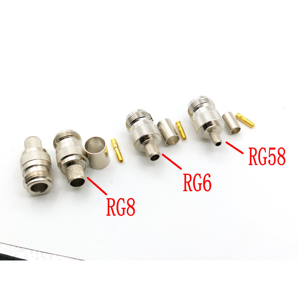 20PCS N Connector N Female Jack Crimp FOR RG58 RG8X RG6 RG8 Cable RF