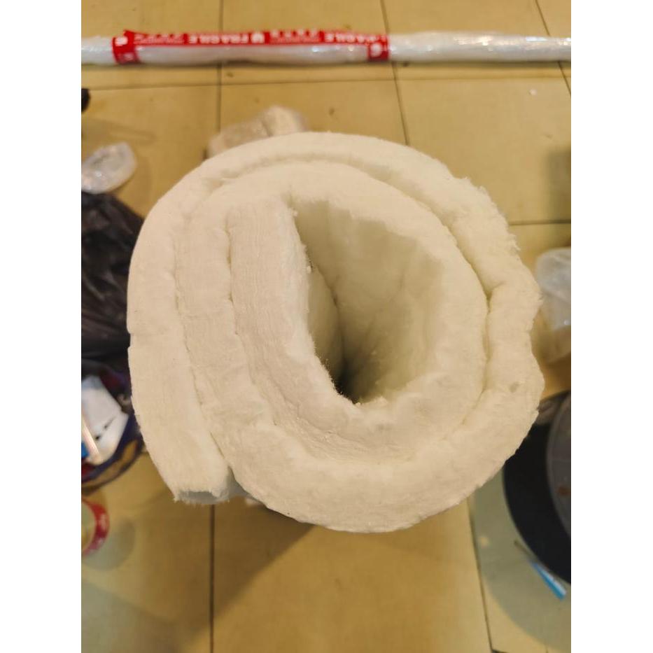 glasswool putih lembaran tahan panas