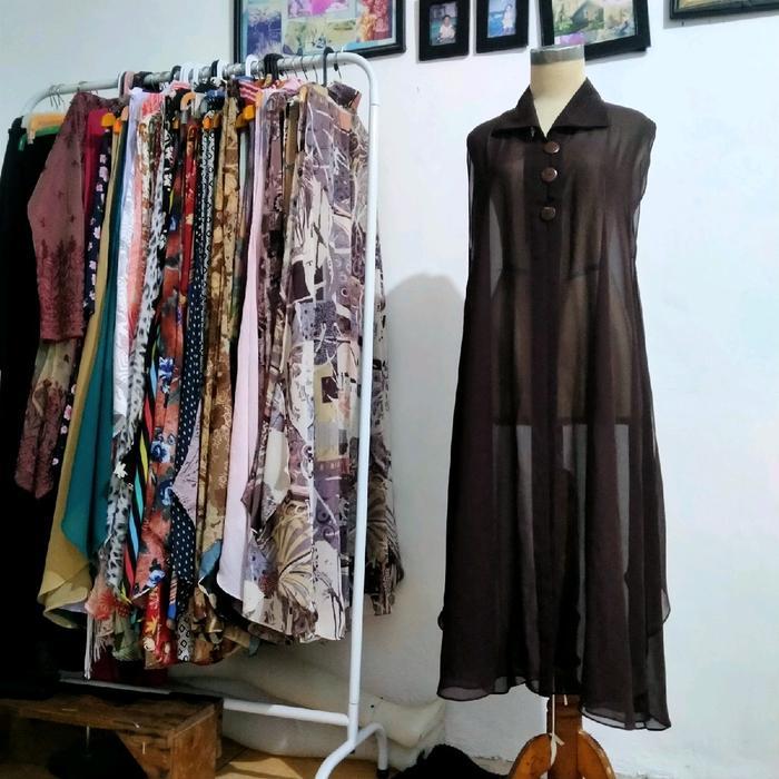 Outer Kancing Polos Outer Ceruty Polos Kardigan Polos Wanita Ceruty Cod