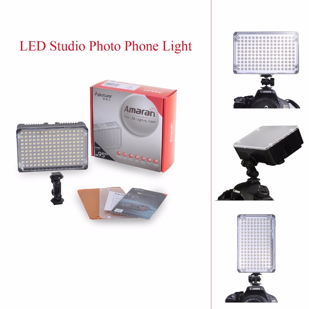 Aputure Amaran AL-H160 CRI95 On Camera LED Studio Photo Phone Light For Dsr DV Cameras,+Amaran 160 L
