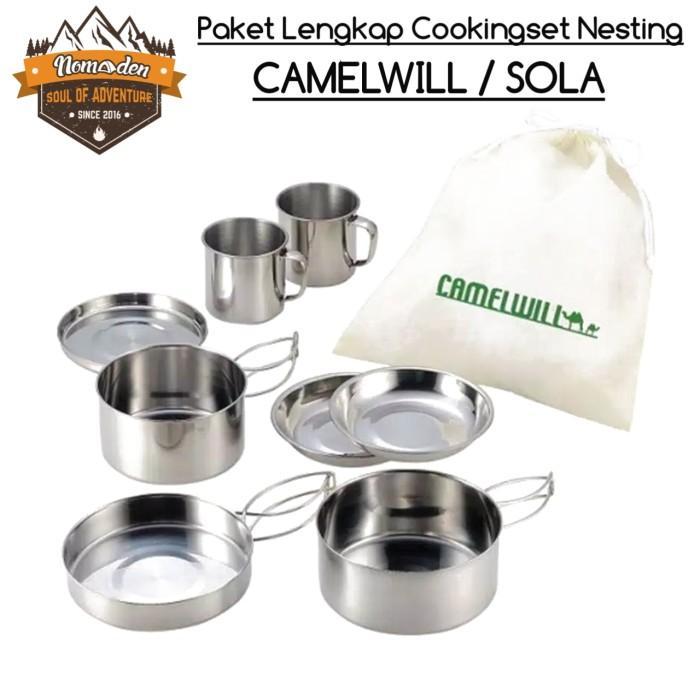 Paket Lengkap Cookingset Nesting Camelwill Alat Masak Camping Termurah