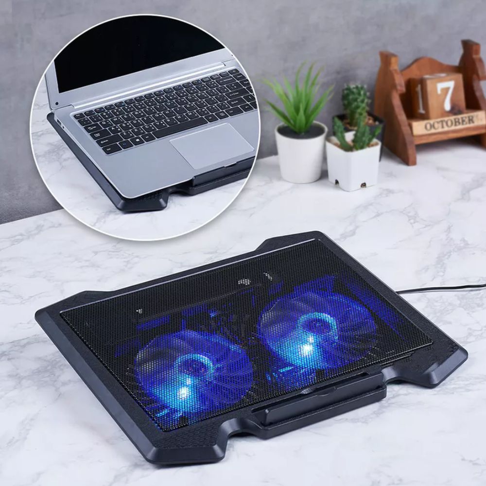 13 14 15.6 17 inch Laptop Cooling Pad LED Light USB Powered Notebook Cooling Fan Heat Dissipation
