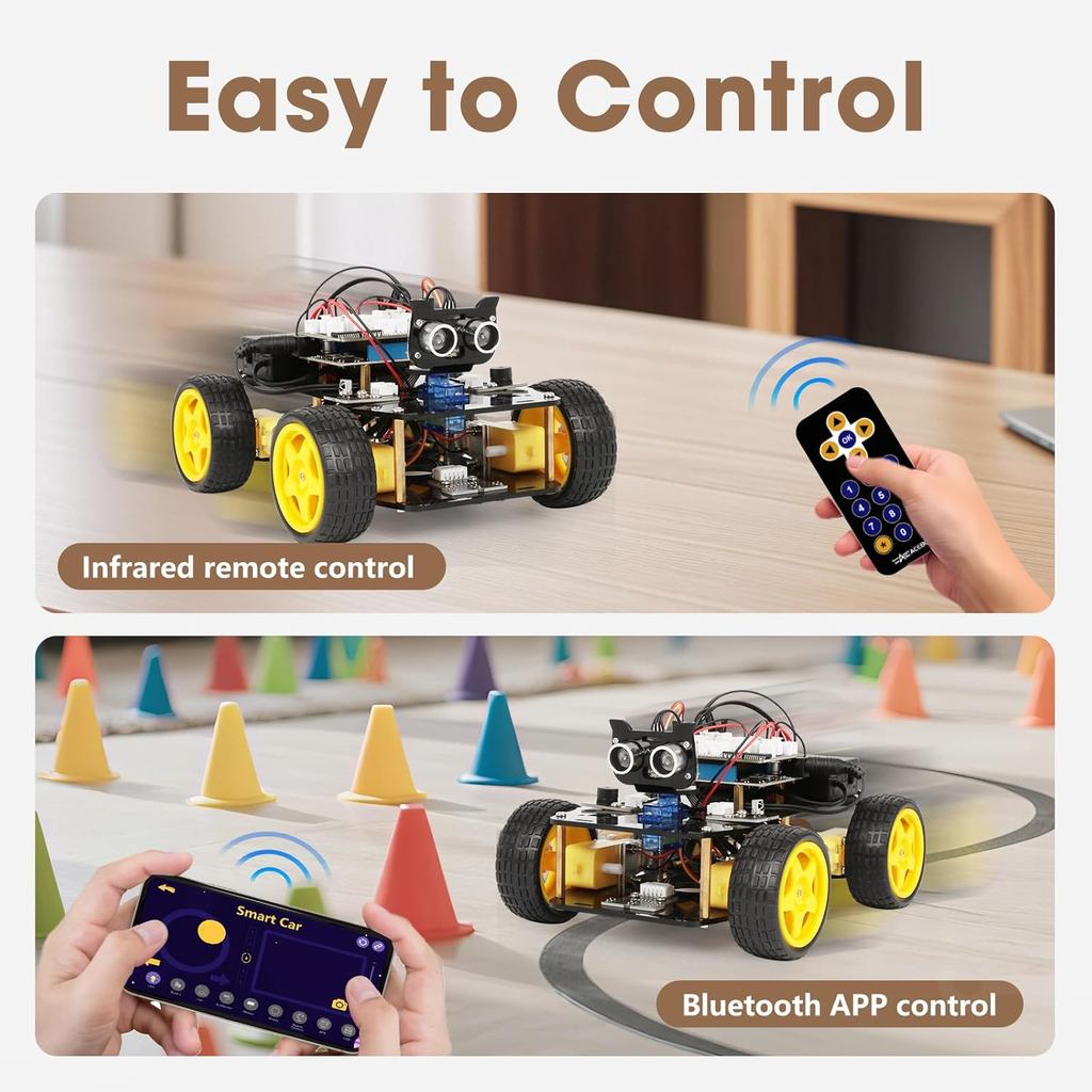 ACEBOTT Robotics Kit Smart Robot Car Kit Compatible with Arduino & Scratch STEM Toys Coding Robot