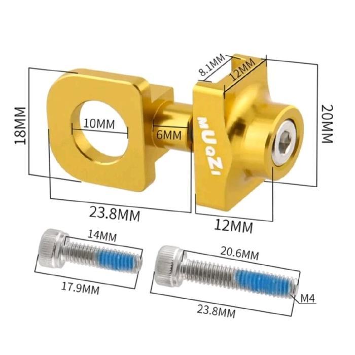 Setelan Rantai Sepeda Anting Sepeda Lipat Fixie BMX Aluminum Alloy