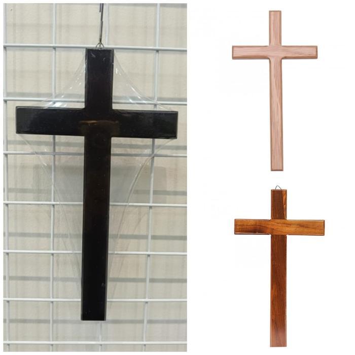 ORIGINAL Yeraya Salib Gantung Kayu Jati 25cm Salib Polos kecil Salib Kecil Salib Kayu Jati Impor