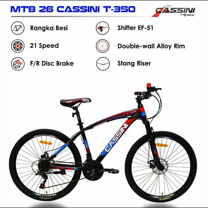 Sepeda MTB 26 inch Cassini T350 Sepeda MTB gunung murah by trex s
