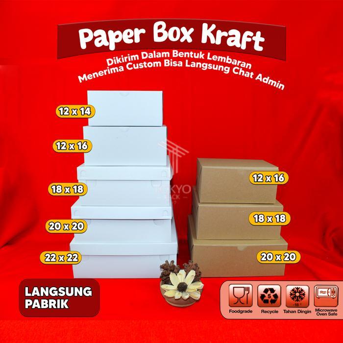 [PER PACK] KATERING BOX TEBAL 325 GSM /KOTAK NASI KRAFT/KATERING BOX/DUS NASI